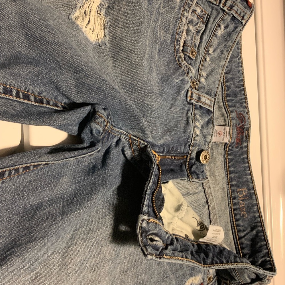 Women’s silver jeans